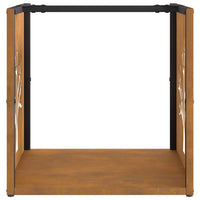 Rastrelliera per Legna da Ardere 40x40x40 cm in Acciaio Corten 864248