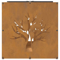 Rastrelliera per Legna da Ardere 40x40x40 cm in Acciaio Corten 864248