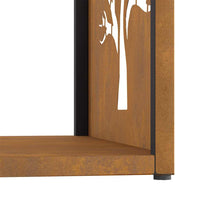 Rastrelliera per Legna da Ardere 40x40x40 cm in Acciaio Corten