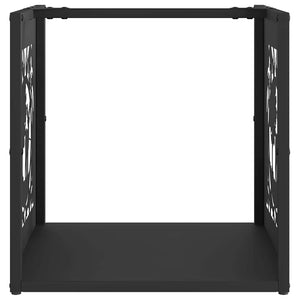 Rastrelliera per Legna da Ardere-Portalegna Nera 40x40x40 cm 647492