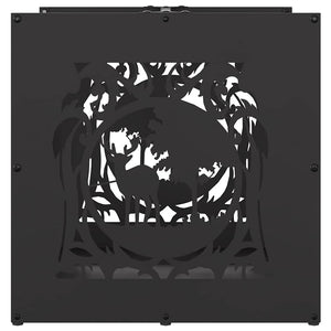 Rastrelliera per Legna da Ardere Nera 40x40x40 cm 864249