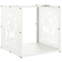 Rastrelliera per Legna da Ardere-Portalegna Bianca 40x40x40 cm 618025