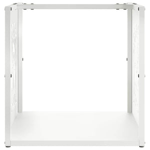 vidaXL Rastrelliera per Legna da Ardere Bianca 40x40x40 cm