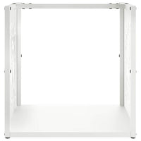 Rastrelliera per Legna da Ardere Bianca 40x40x40 cm 864250