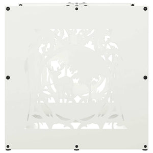 Rastrelliera per Legna da Ardere Bianca 40x40x40 cm 864250