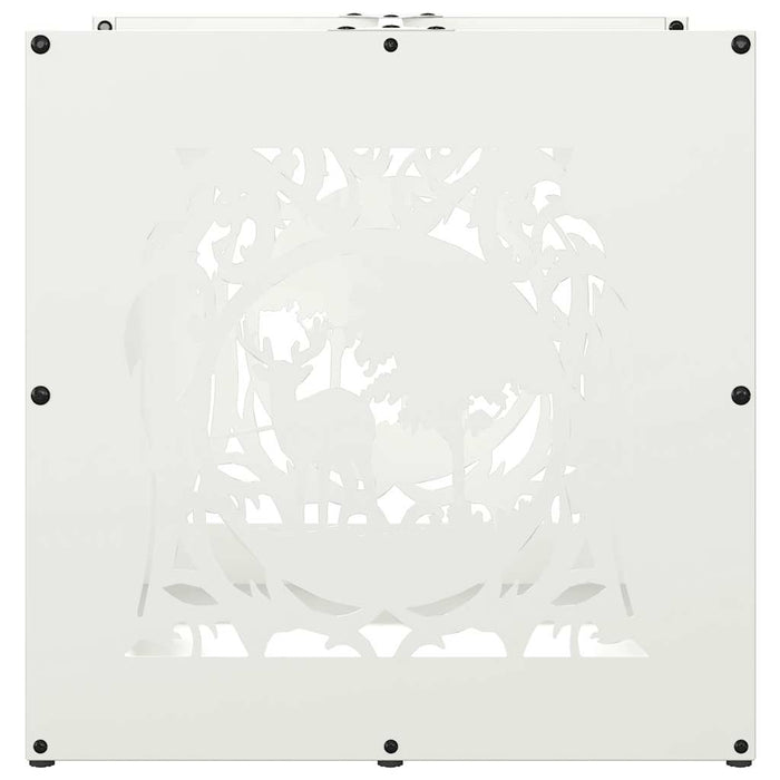 Rastrelliera per Legna da Ardere Bianca 40x40x40 cm 864250