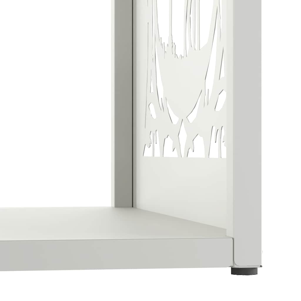 vidaXL Rastrelliera per Legna da Ardere Bianca 40x40x40 cm