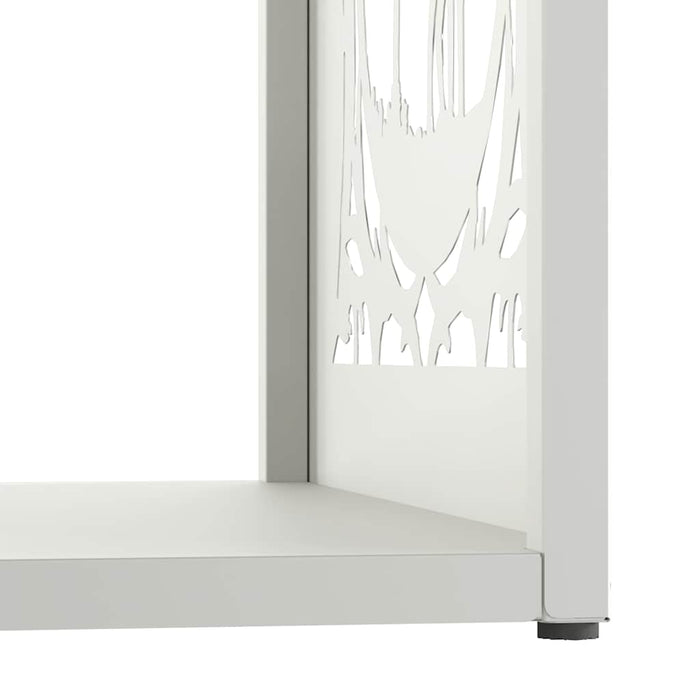 vidaXL Rastrelliera per Legna da Ardere Bianca 40x40x40 cm