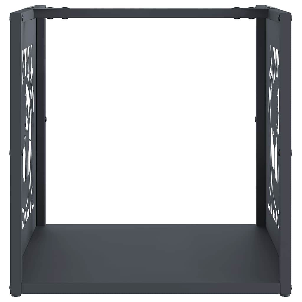 vidaXL Rastrelliera per Legna da Ardere Antracite 40x40x40 cm