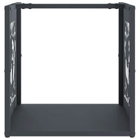 vidaXL Rastrelliera per Legna da Ardere Antracite 40x40x40 cm