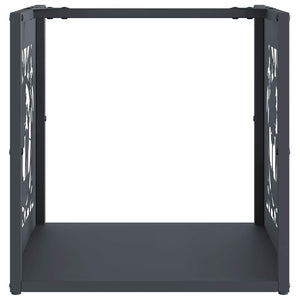 vidaXL Rastrelliera per Legna da Ardere Antracite 40x40x40 cm