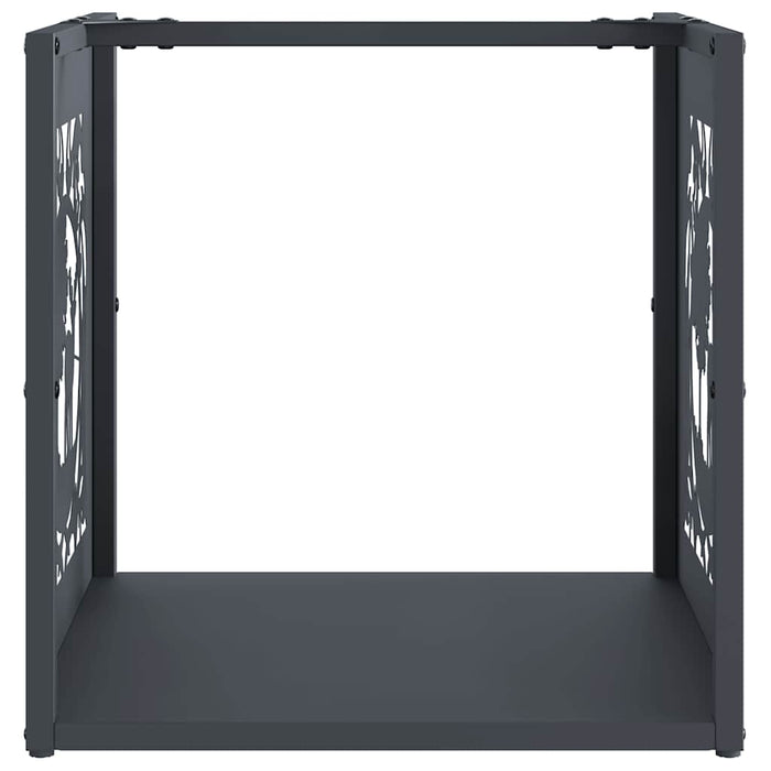 vidaXL Rastrelliera per Legna da Ardere Antracite 40x40x40 cm