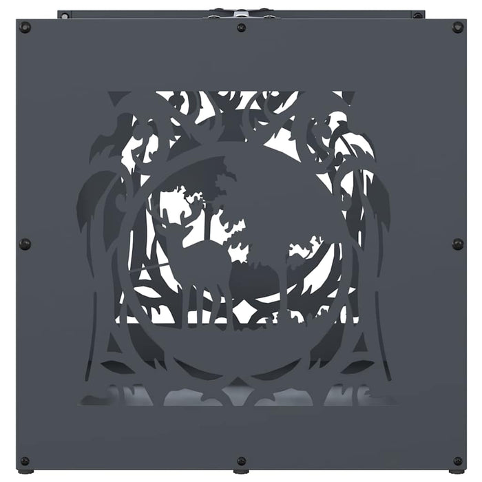 Rastrelliera per Legna da Ardere-Portalegna Antracite 40x40x40 cm 202852