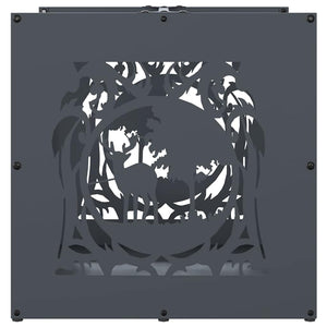 vidaXL Rastrelliera per Legna da Ardere Antracite 40x40x40 cm