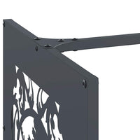 Rastrelliera per Legna da Ardere Antracite 40x40x40 cm 864251