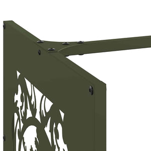 vidaXL Rastrelliera per Legna da Ardere Verde Oliva 40x40x40 cm