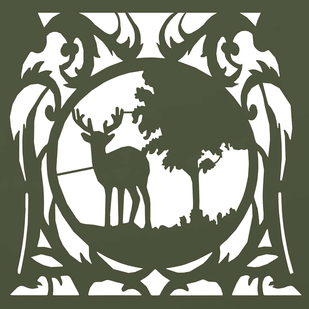 Rastrelliera per Legna da Ardere Verde Oliva 40x40x40 cm 864252