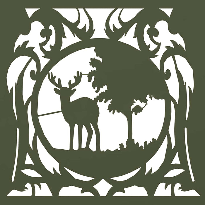 Rastrelliera per Legna da Ardere Verde Oliva 40x40x40 cm 864252