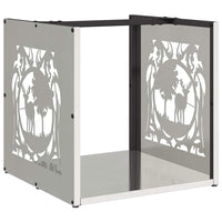 Rastrelliera per Legna da Ardere 40x40x40 cm in Acciaio Inox 864253