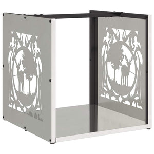 Rastrelliera per Legna da Ardere 40x40x40 cm in Acciaio Inox 864253