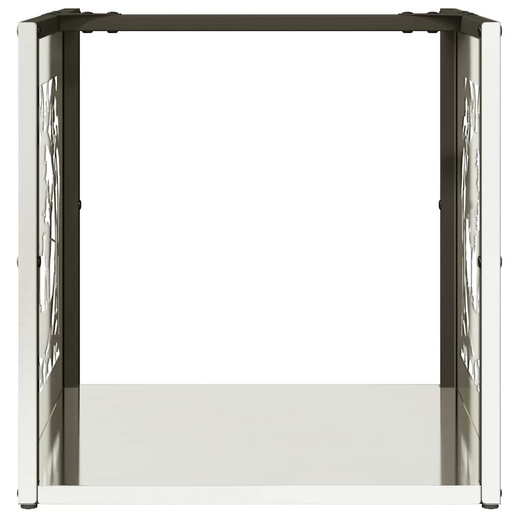 Rastrelliera per Legna da Ardere-Portalegna 40x40x40 cm in Acciaio Inox 169008