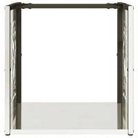 Rastrelliera per Legna da Ardere-Portalegna 40x40x40 cm in Acciaio Inox 169008