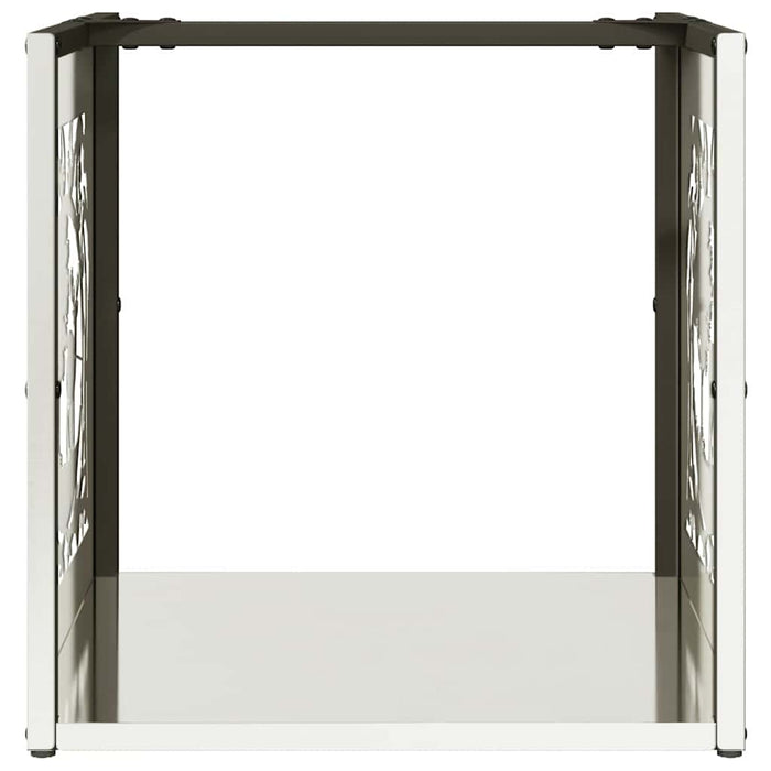Rastrelliera per Legna da Ardere 40x40x40 cm in Acciaio Inox 864253