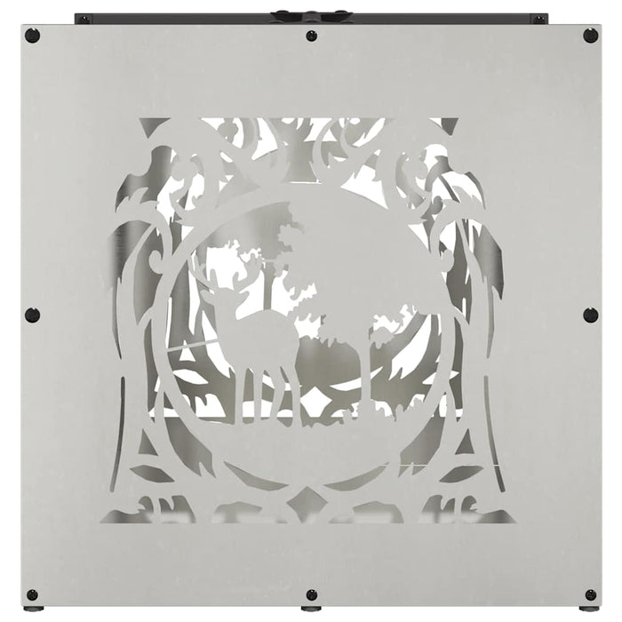 Rastrelliera per Legna da Ardere 40x40x40 cm in Acciaio Inox 864253