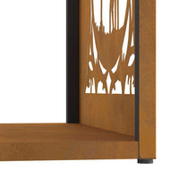 Rastrelliera per Legna da Ardere 40x40x40 cm in Acciaio Corten 864254