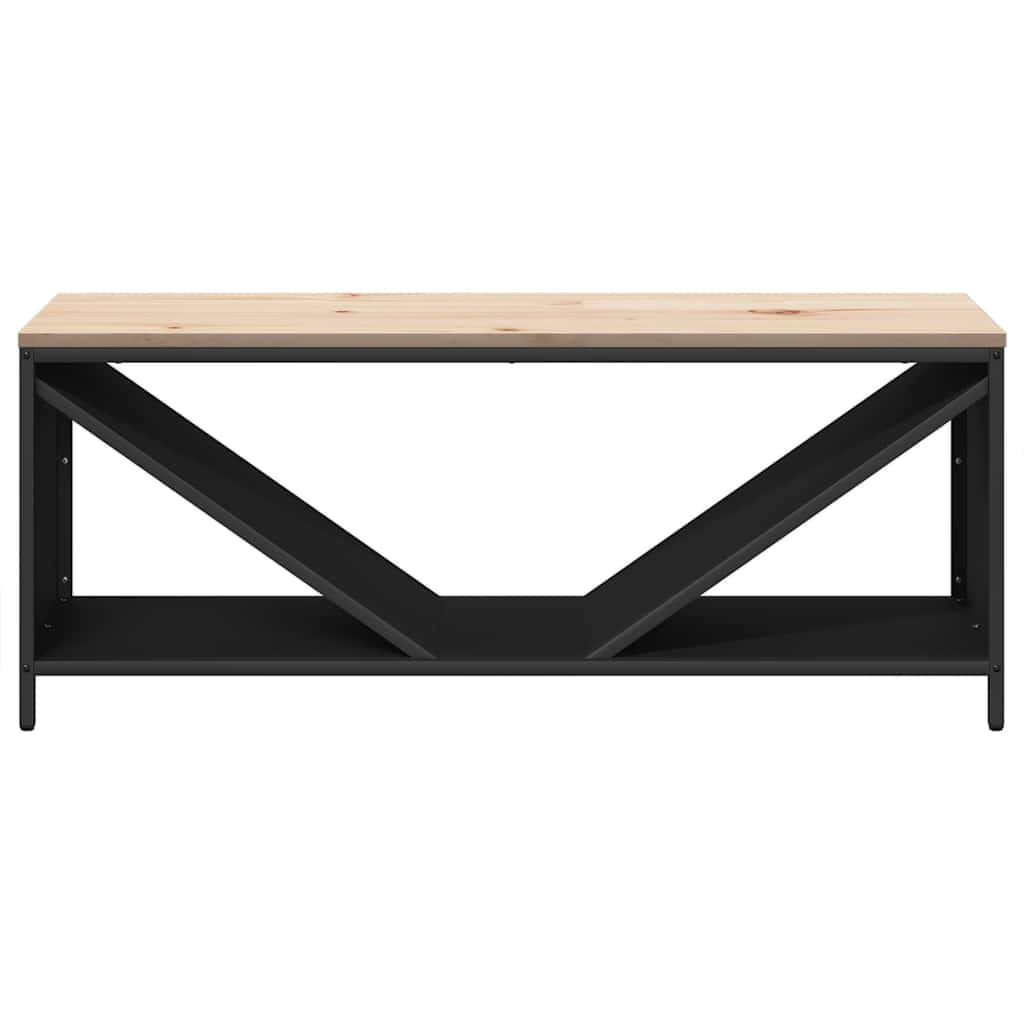 Rastrelliera per Legna da Ardere con Piano Nera 100x40x60 cm