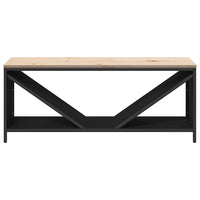 Rastrelliera per Legna da Ardere con Piano Nera 100x40x60 cm 864255