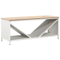 Rastrelliera per Legna da Ardere con Piano Bianca 100x40x60 cm