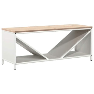 Rastrelliera per Legna da Ardere-Portalegna con Piano Bianca 100x40x60 cm