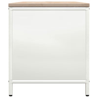 Rastrelliera per Legna da Ardere con Piano Bianca 100x40x60 cm