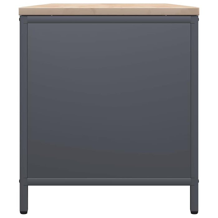 Rastrelliera Legna da Ardere con Piano Antracite 100x40x60 cm