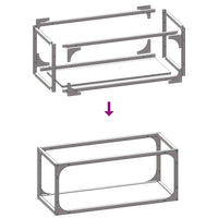 Rastrelliera per Legna da Ardere Bianca 25x25x60 cm 864260