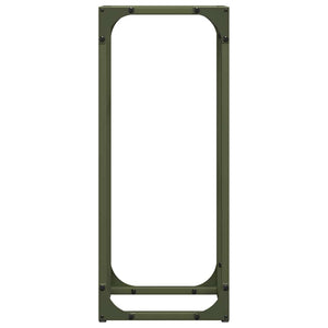 Rastrelliera per Legna da Ardere Verde Oliva 25x25x60 cm 864262