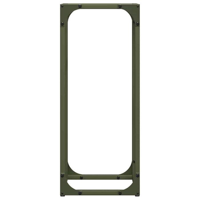 Rastrelliera per Legna da Ardere Verde Oliva 25x25x60 cm 864262