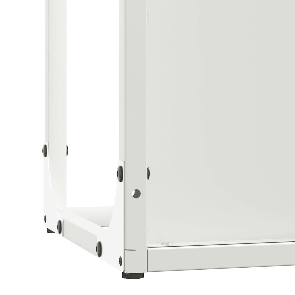 vidaXL Rastrelliera per Legna da Ardere Bianca 25x25x80 cm