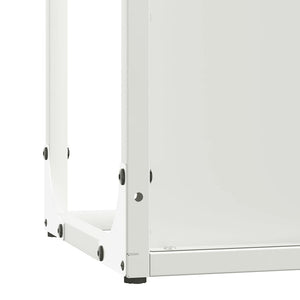 vidaXL Rastrelliera per Legna da Ardere Bianca 25x25x80 cm