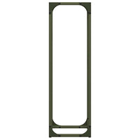 Rastrelliera per Legna da Ardere Verde Oliva 25x25x80 cm 864266