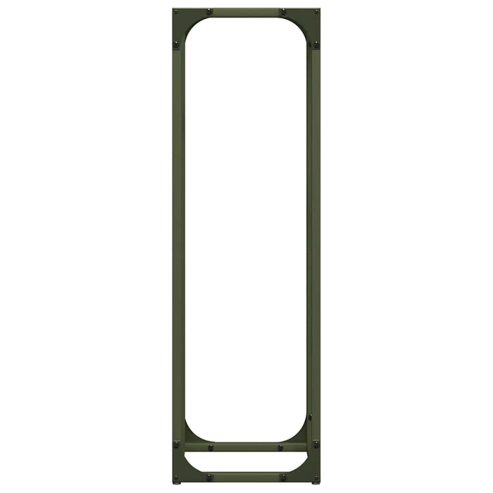 Rastrelliera per Legna da Ardere Verde Oliva 25x25x80 cm 864266