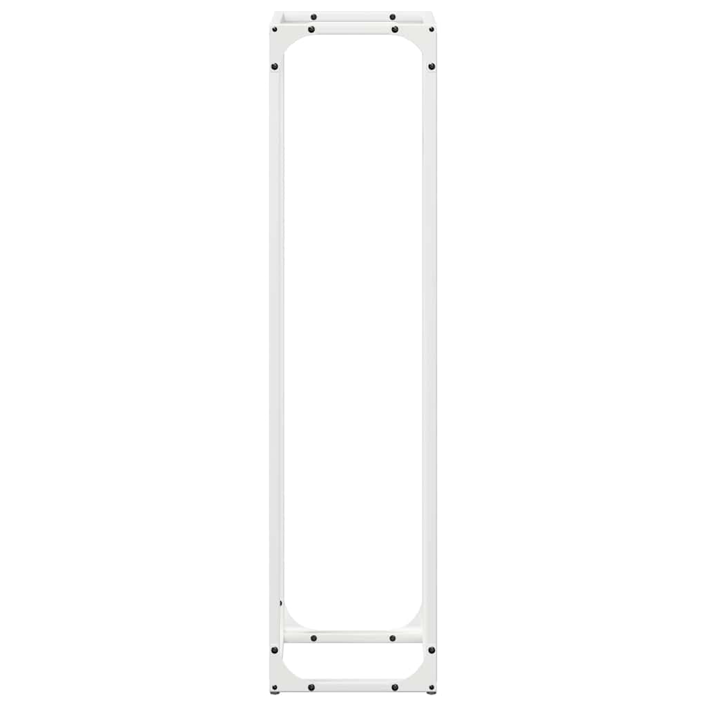 Rastrelliera per Legna da Ardere-Portalegna Bianca 25x25x100 cm