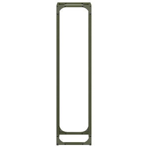 Rastrelliera per Legna da Ardere Verde Oliva 25x25x100 cm 864270