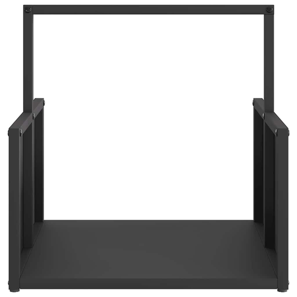 vidaXL Rastrelliera per Legna da Ardere Nera 40x40x40 cm