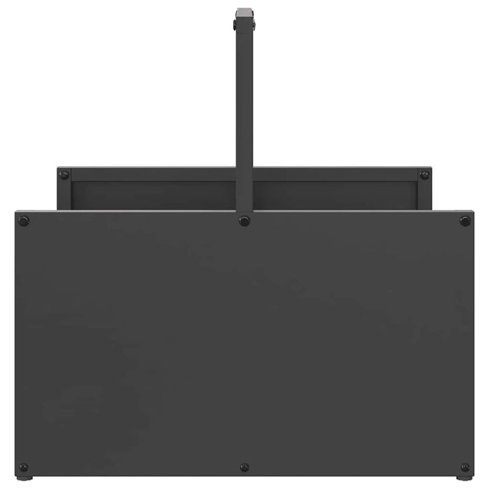 Rastrelliera per Legna da Ardere Nera 40x40x40 cm 864271