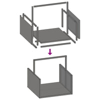 Rastrelliera per Legna da Ardere Nera 40x40x40 cm 864271
