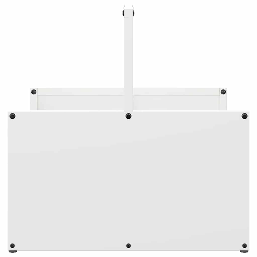 vidaXL Rastrelliera per Legna da Ardere Bianca 40x40x40 cm