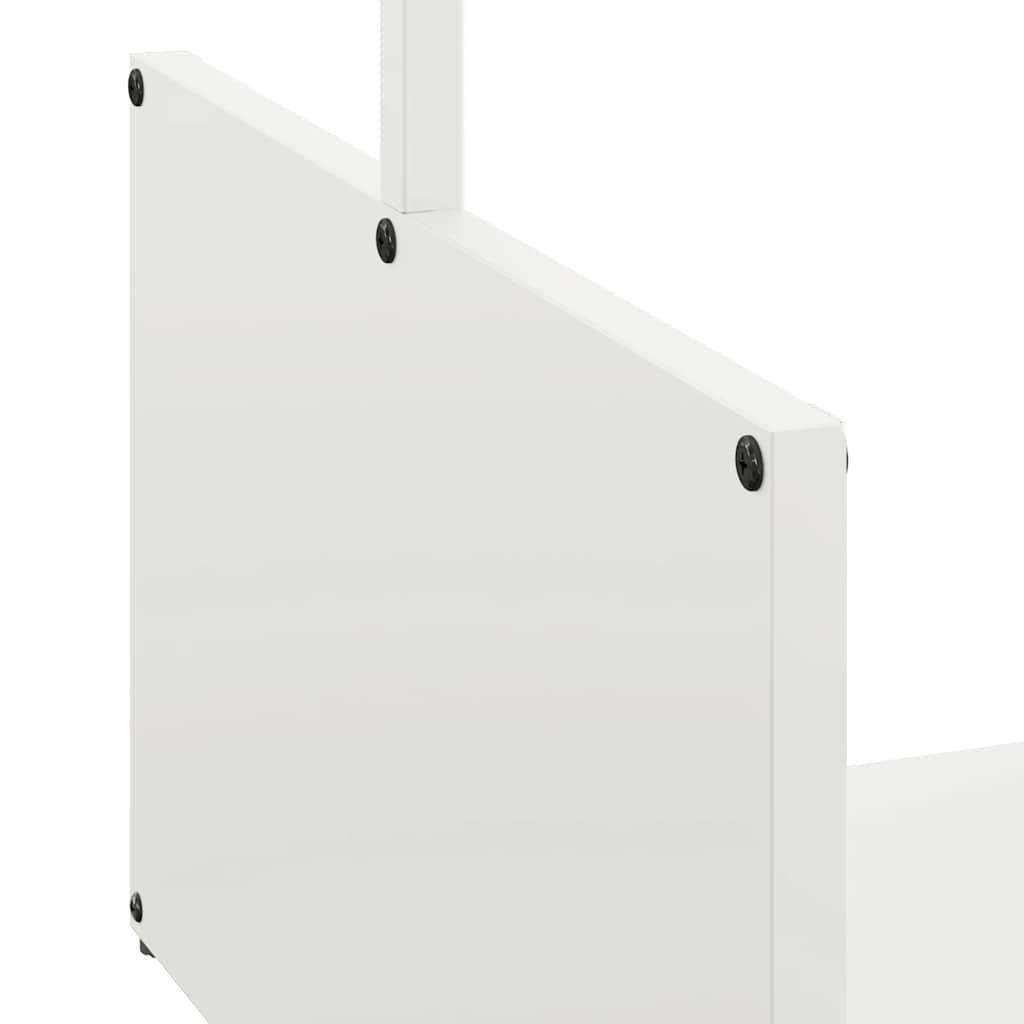 Rastrelliera per Legna da Ardere Bianca 40x40x40 cm 864272