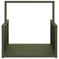 Rastrelliera per Legna da Ardere Verde Oliva 40x40x40 cm 864274